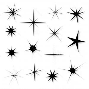 300x300 Stock Illustration Set Original Vector Stars Sparkle Icon Design