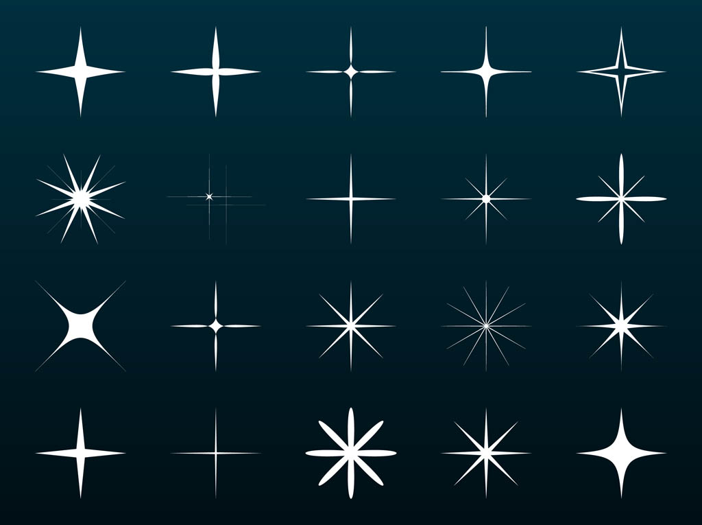 1024x765 Vector Sparkles Set Vector Art Graphics