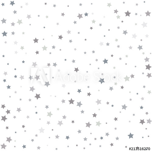 500x500 Silver Stars Background, Sparkling Christmas Lights Confetti