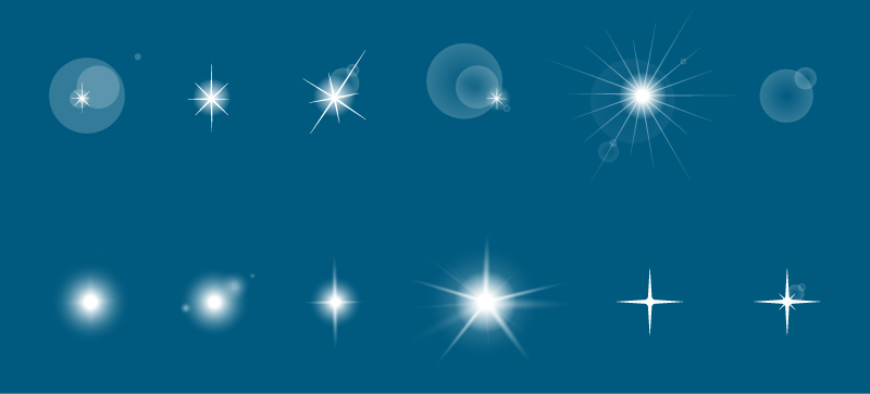 800x363 Sparkles Free Vectors + Photoshop Brushes Succo Design