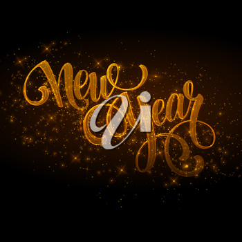 350x350 New Year Made A Sparkler Vector Illustration