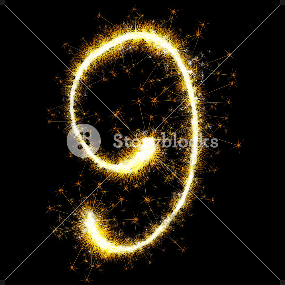 1000x1000 Vector Sparkler Figures Royalty Free Stock Image