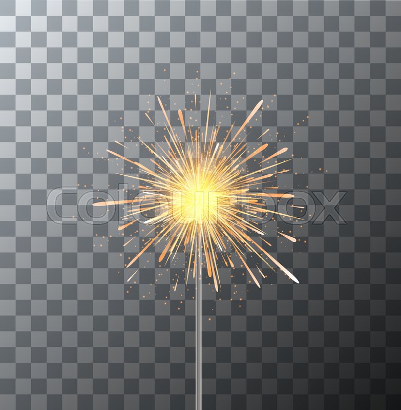783x800 Vector Modern Sparkler On Transparent Stock Vector Colourbox