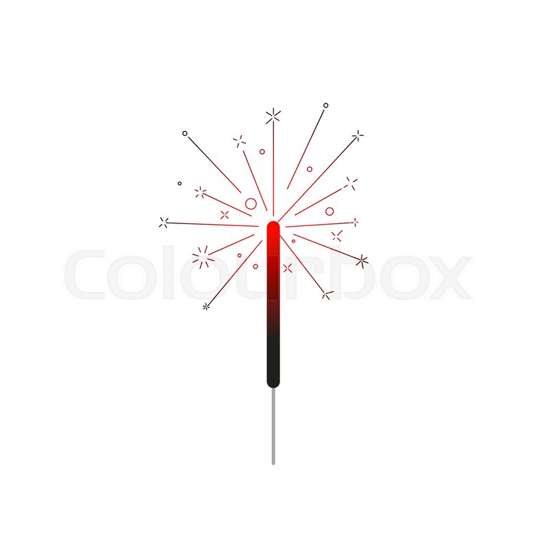 800x800 Glowing Bengal Fire Icon, Party Stock Vector Colourbox