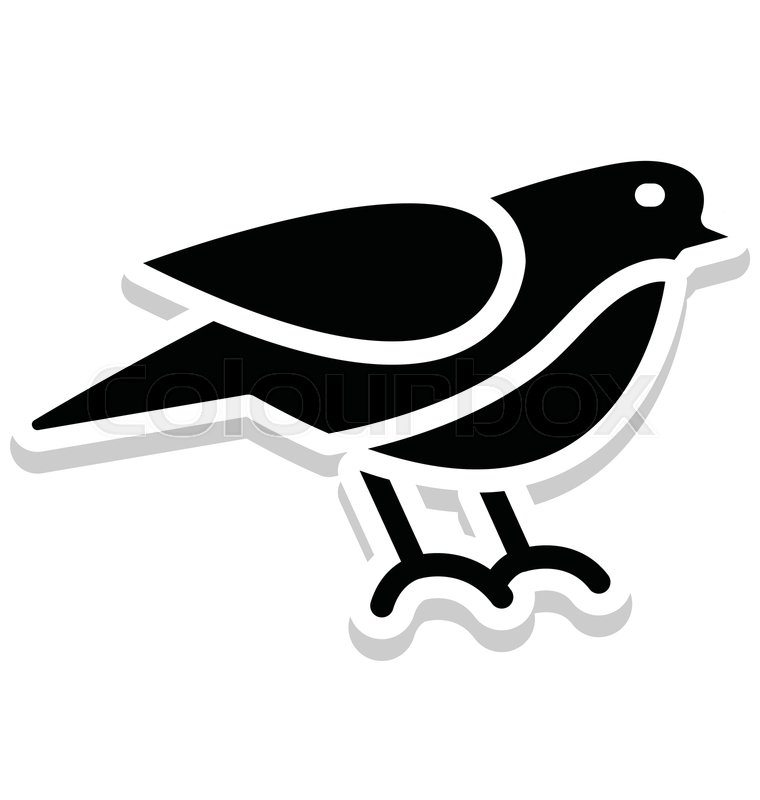 760x800 Sparrow, Twitter Isolated Vector Icon Stock Vector Colourbox