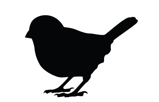 550x354 Sparrow Silhouette Vector Birds Vector Graphics Silhouette