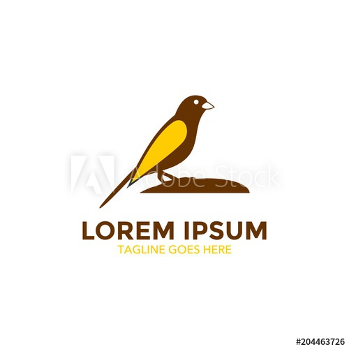 500x500 Sparrow Logo Vector Illustration Icon