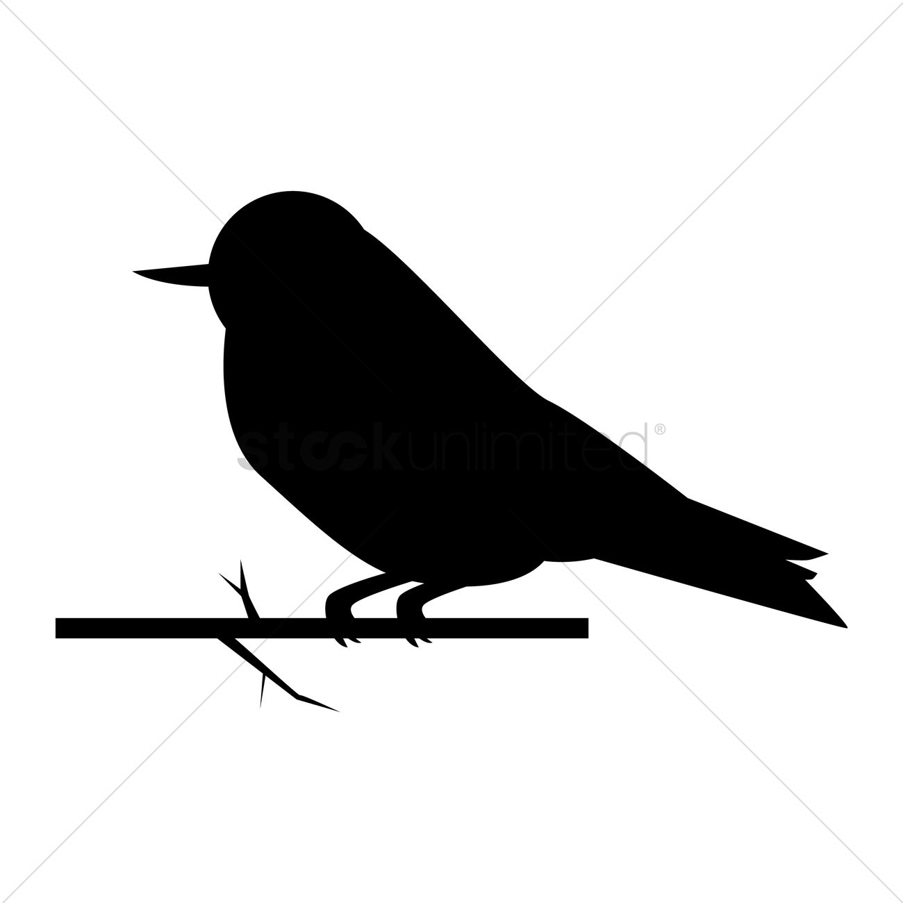 1300x1300 Silhouette Of Sparrow Vector Image