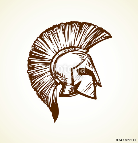 481x500 Spartan Helmet Vector Drawing Stock Image And Royalty Free