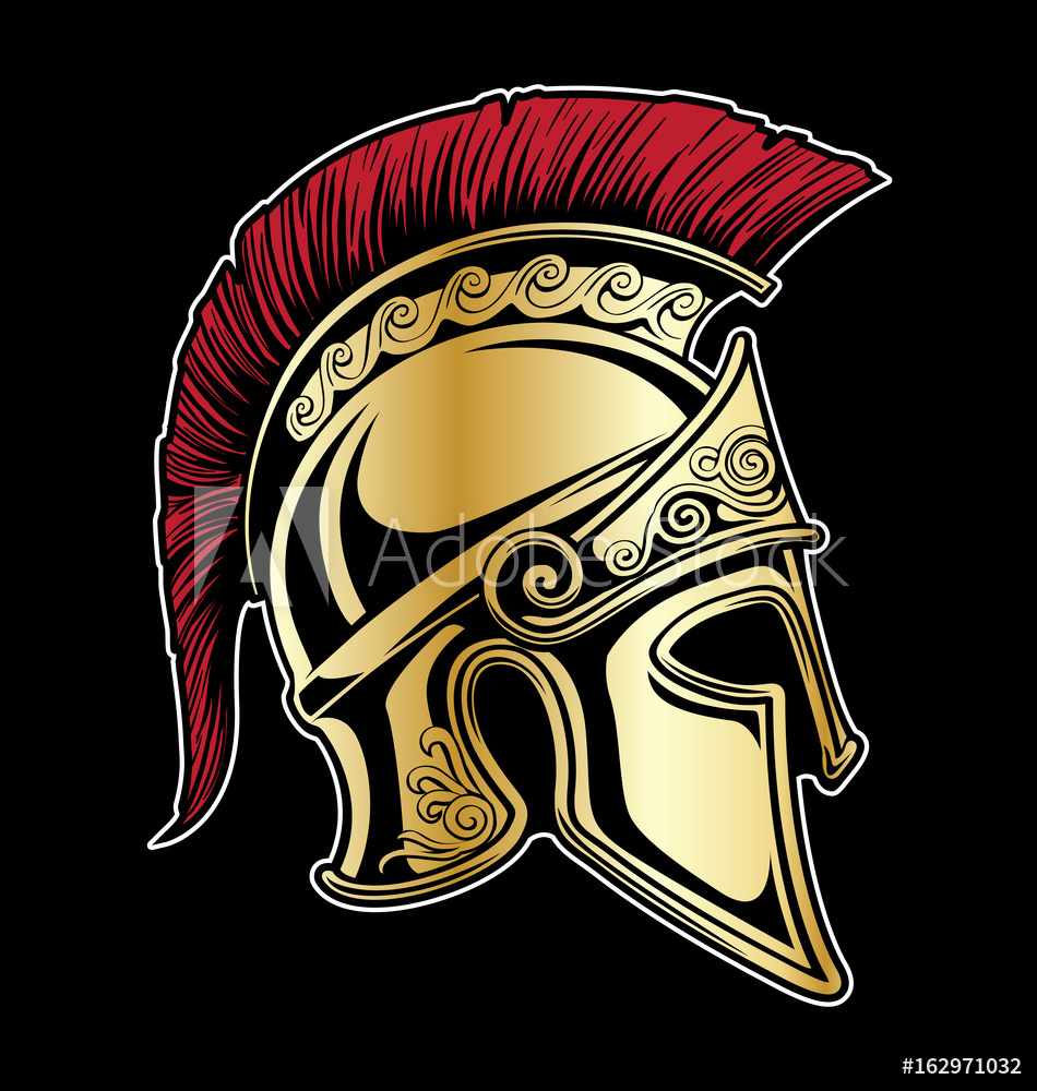 950x1000 Photo Art Print Gladiator Spartan Helmet Vector Illustration