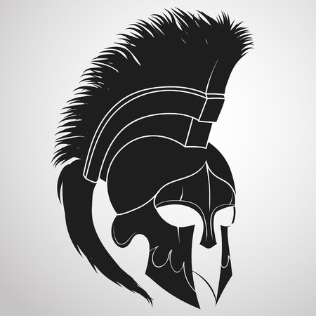 450x450 Spartan Helmet Silhouette, Greek Warrior