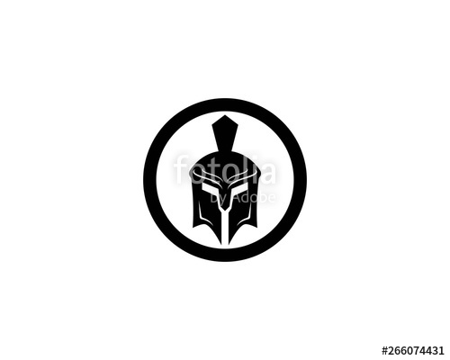 500x400 Spartan Helmet Vector Icon Illustration Stock Image And Royalty