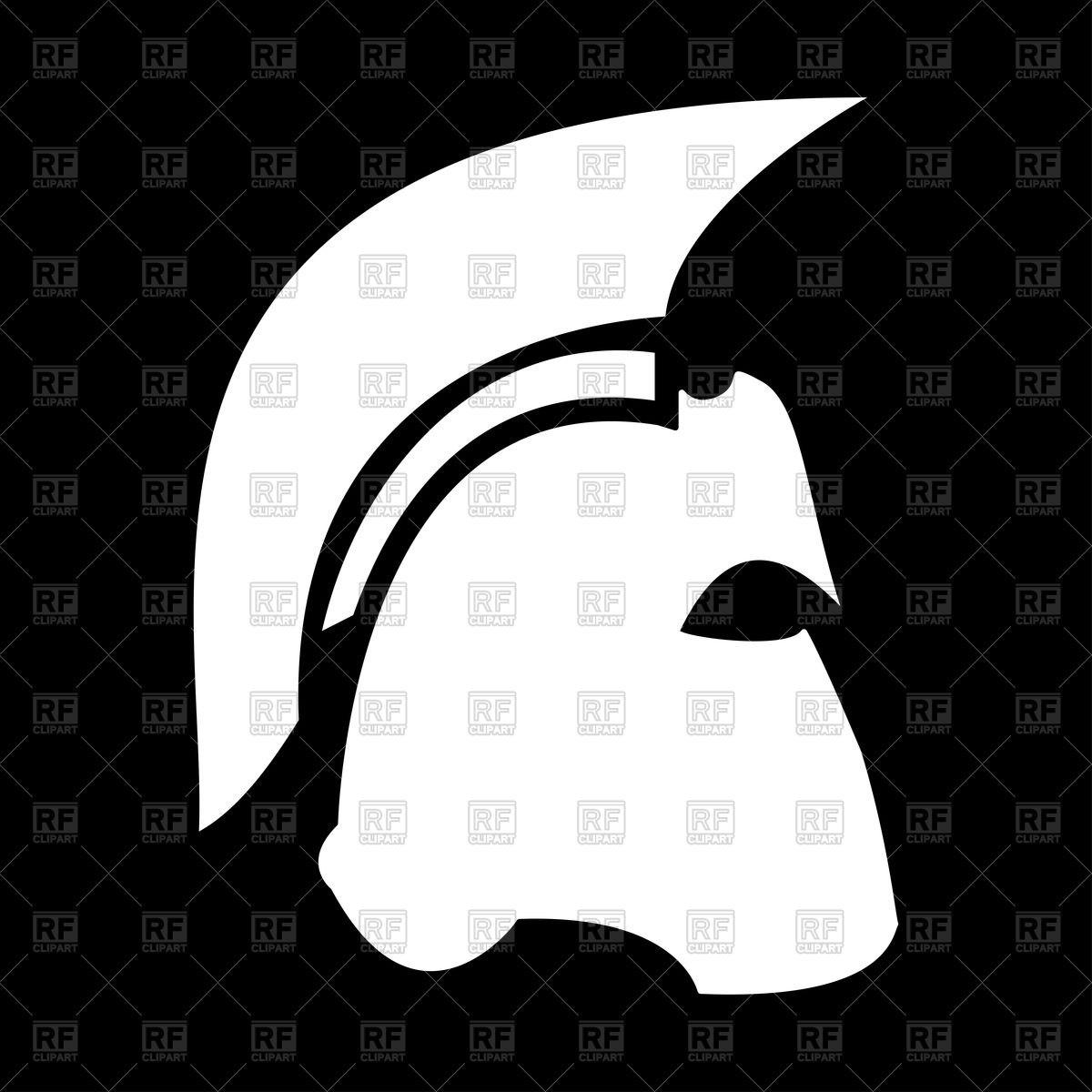 1200x1200 Spartan Helmet White Color Icon Vector Image Of Icons And Emblems