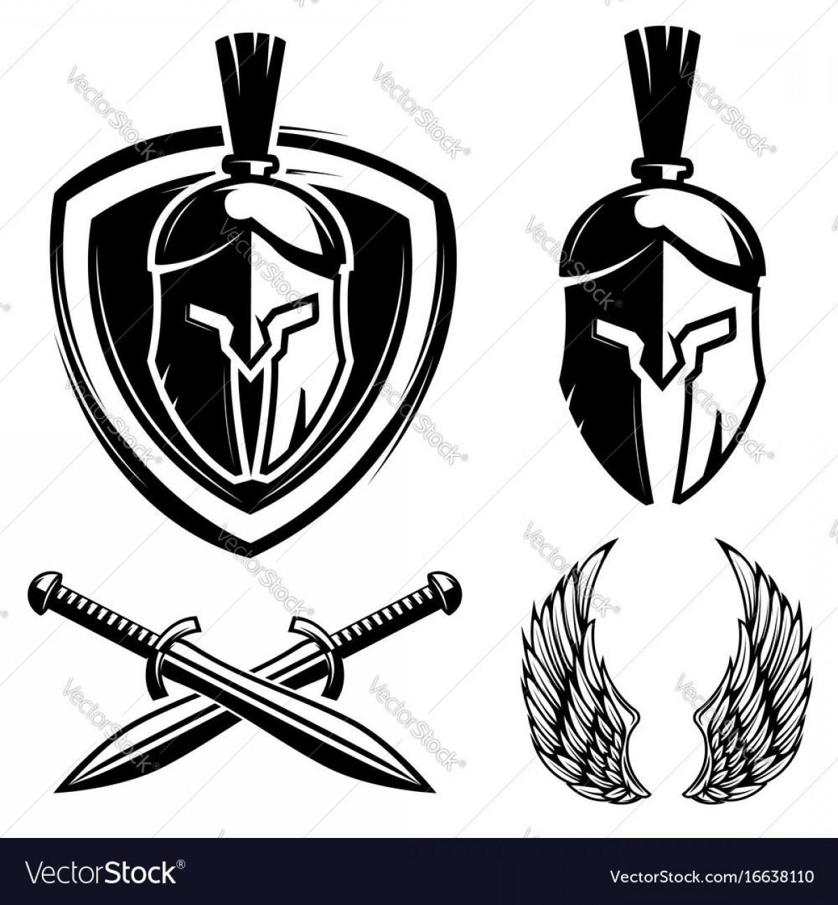 1200x1296 Best Spartan Helmet Shield Sword Wings Vector Free Soidergi