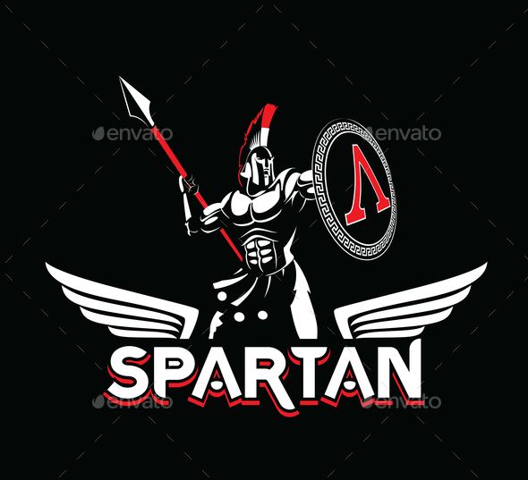 Spartan Emblem In Helmet And Shield Black And White Logo Vector 590x537 Spartan Emblem In Helmet And Shield Black And White Logo Vector