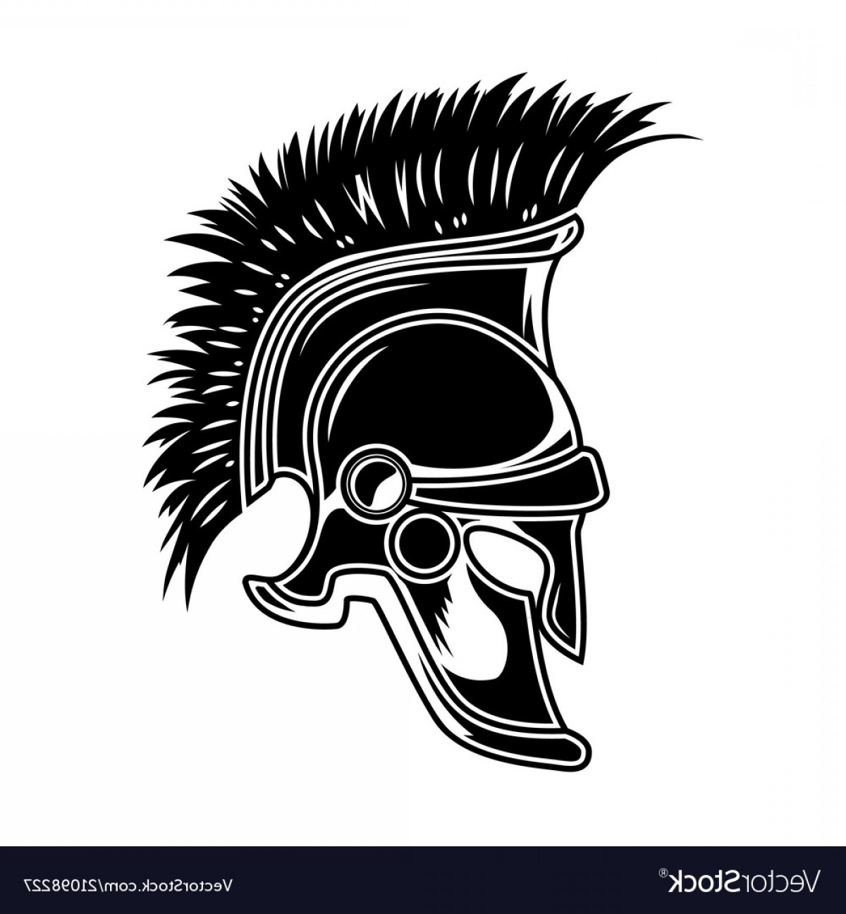 Белая футболка с изображением спартанского шлема