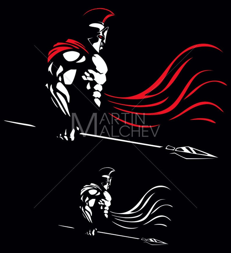 794x870 Spartan Vector Cartoon Clipart Illustration Greek Roman Etsy