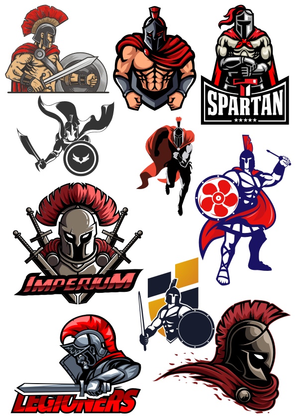 595x842 Spartan Vector Set Free Vector Download In Cdr