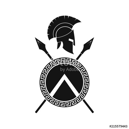 500x500 Spartan Icon Illustration Vector Isoalted Stock Image