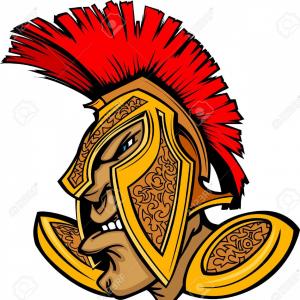300x300 Photocartoon Trojan Or Spartan Vector Mascot With Headdress