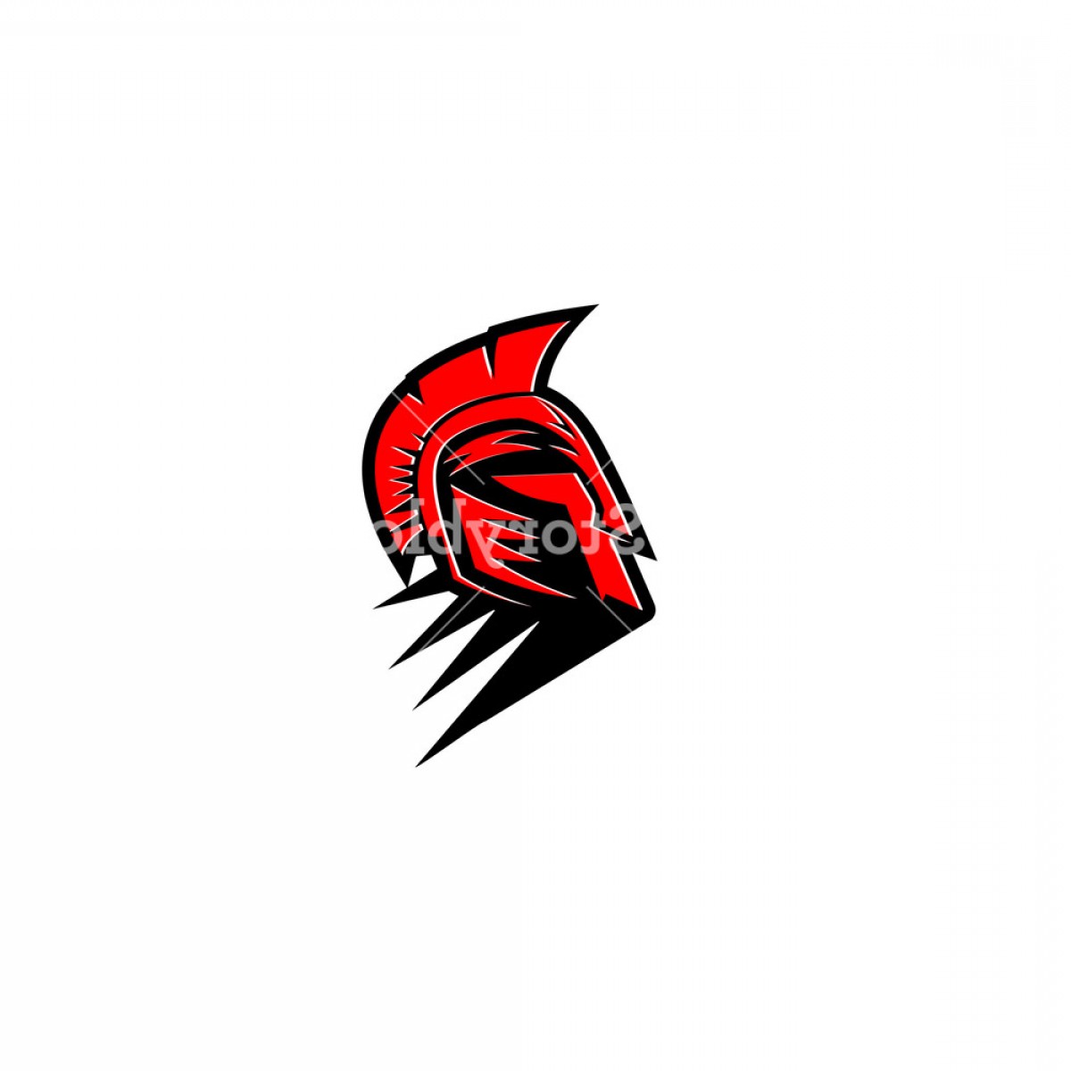 Red And Black Spartan Warrior Helmet Vector Illustration 1200x1200 Red And Black Spartan Warrior Helmet Vector Illustration