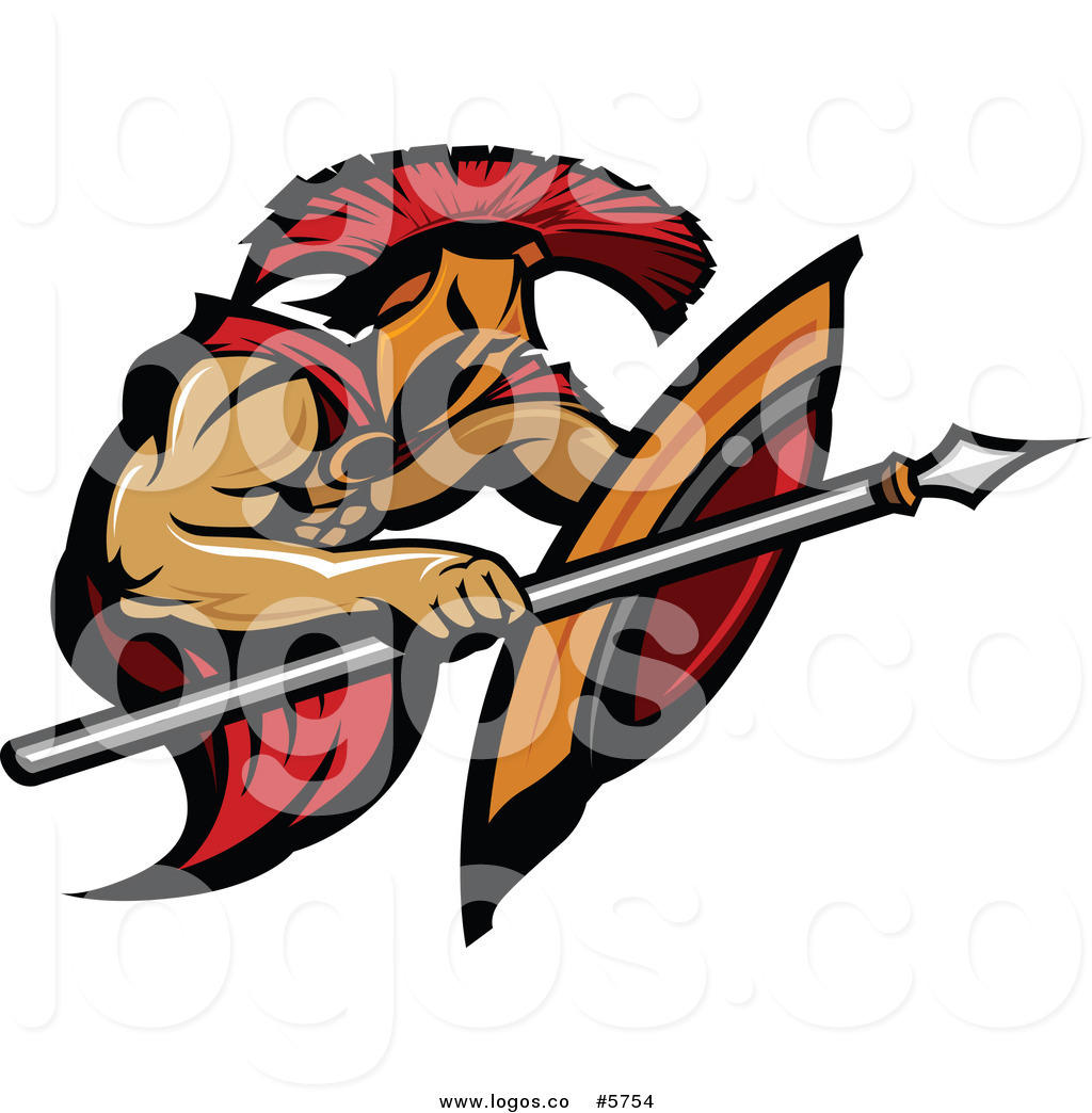 Royalty Free Vector Of A Logo Of A Spartan Warrior With A Spear 1024x1044 Royalty Free Vector Of A Logo Of A Spartan Warrior With A Spear