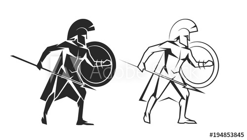 Spartan Warrior Vector Illustration 500x283 Spartan Warrior Vector Illustration