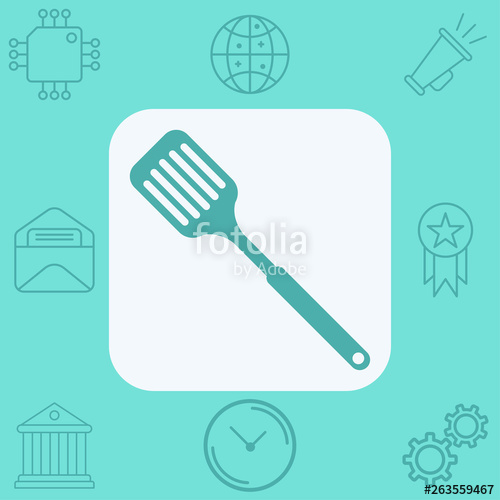 500x500 Kitchen Spatula Vector Icon Sign Symbol Stock Image And Royalty