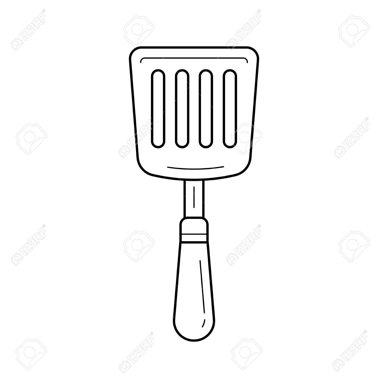1300x1300 Kitchen Spatula Vector Line Icon Clipart Portal