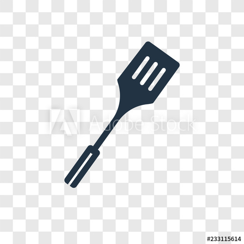 500x500 Spatula Vector Icon Isolated On Transparent Background, Spatula