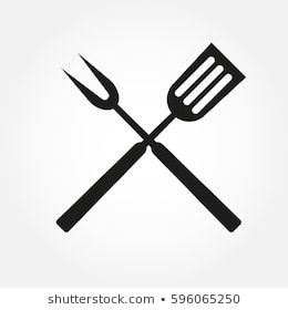 260x280 Bbq Or Grill Tools Icon Crossed Barbecue Fork With Spatula