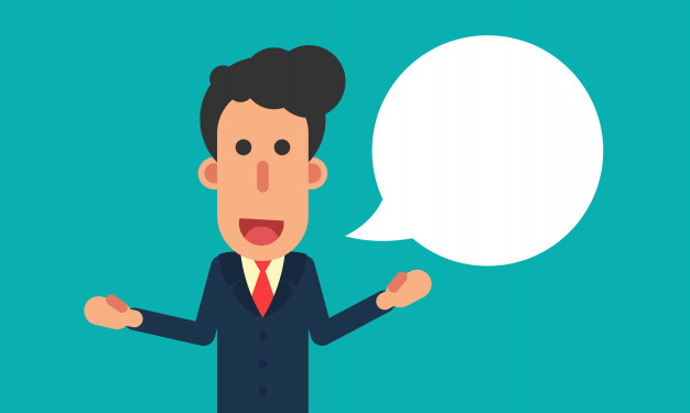626x375 Businessman Speak On Bubble Speech Vector Premium Download