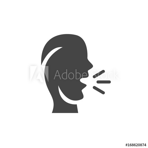 500x500 Talk Icon Speak Vector Logo On White Background