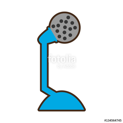 500x500 Cartoon Microphone Audio Voice Speak Vector Illustration