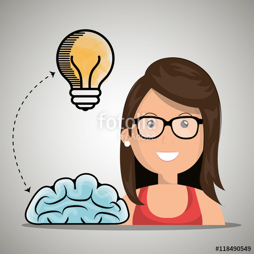 500x500 Woman Idea Speak Vector Illustration Stock Image