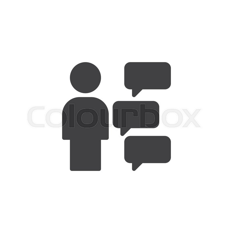 800x800 Employee Speak Vector Icon Filled Stock Vector Colourbox