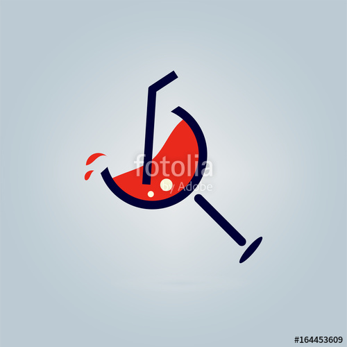 500x500 Minimalistic Geometric Illustration Of A Manhattan Cocktail