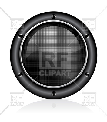 Sound Speaker On White Vector Image Of Objects 353x400 Sound Speaker On White Vector Image Of Objects