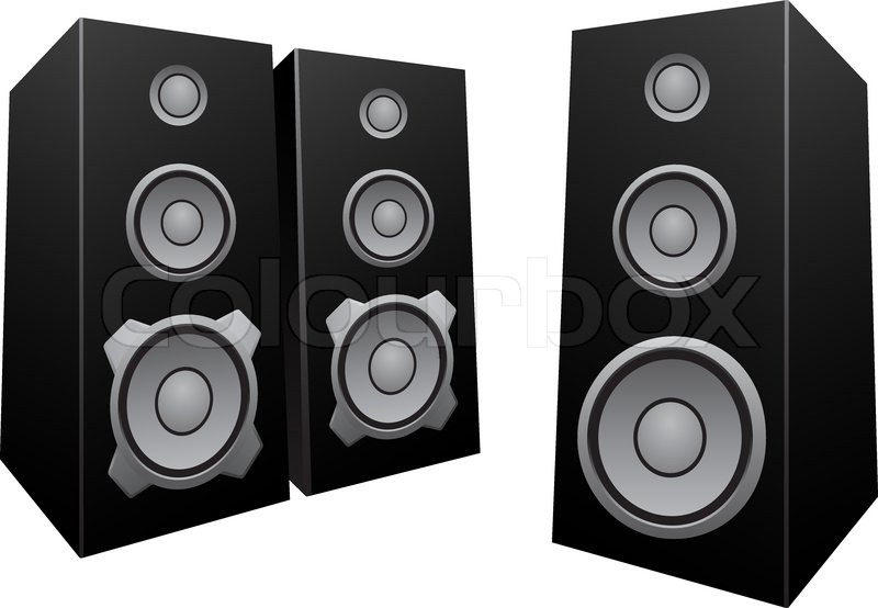 The Black Speakers Isolated On The Stock Vector Colourbox 800x554 The Black Speakers Isolated On The Stock Vector Colourbox