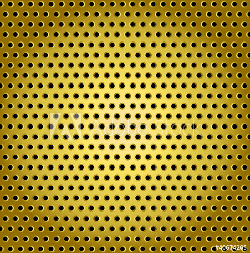495x500 Abstract Golden Speaker Grill, Vector Background