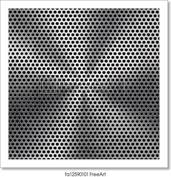 561x581 Free Art Print Of Seamless Circle Perforated Metal Grill Texture
