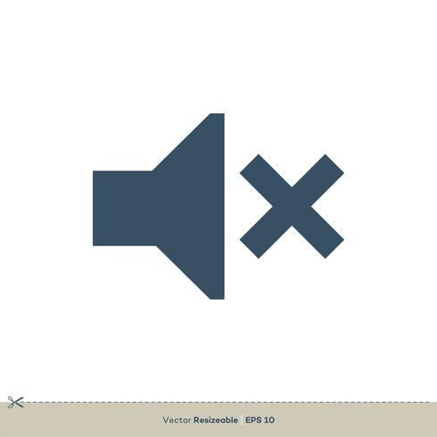 490x490 Sound Speaker Icon Vector Logo Template Illustration Design