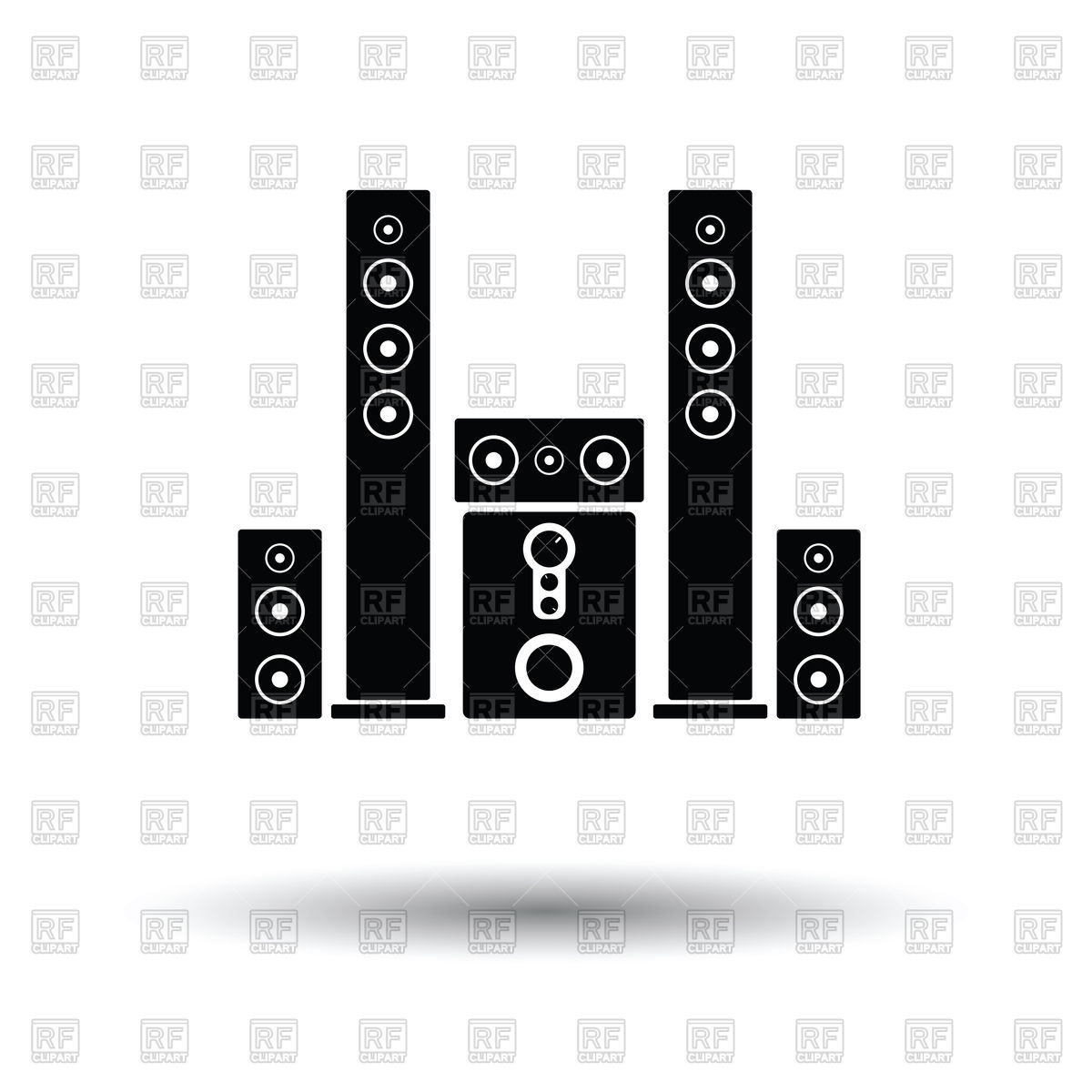 1200x1200 Audio System Speakers Icon Vector Image Of Signs, Symbols, Maps