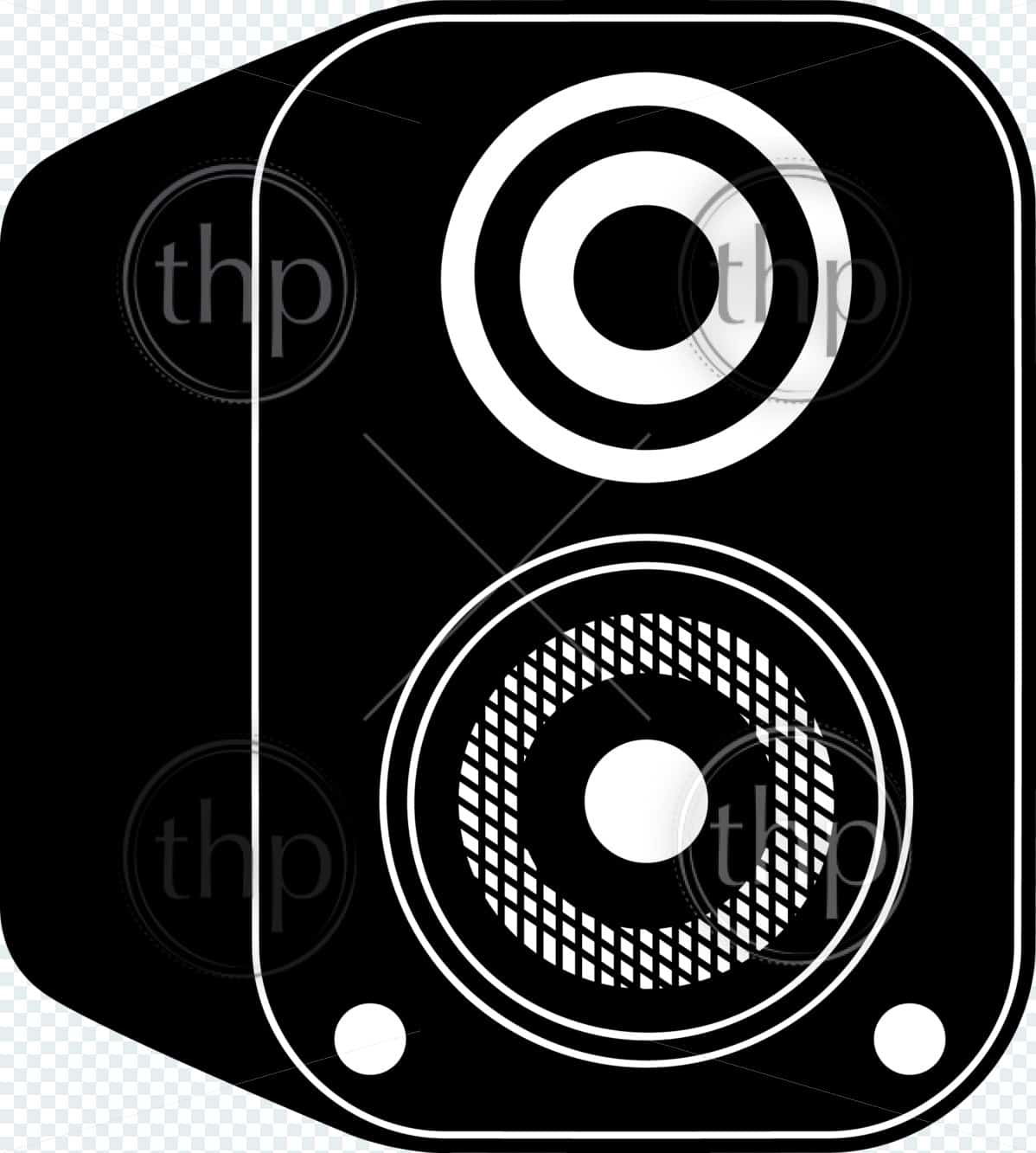 1198x1333 Speaker Icon Vector Illustration In Black And White Vector