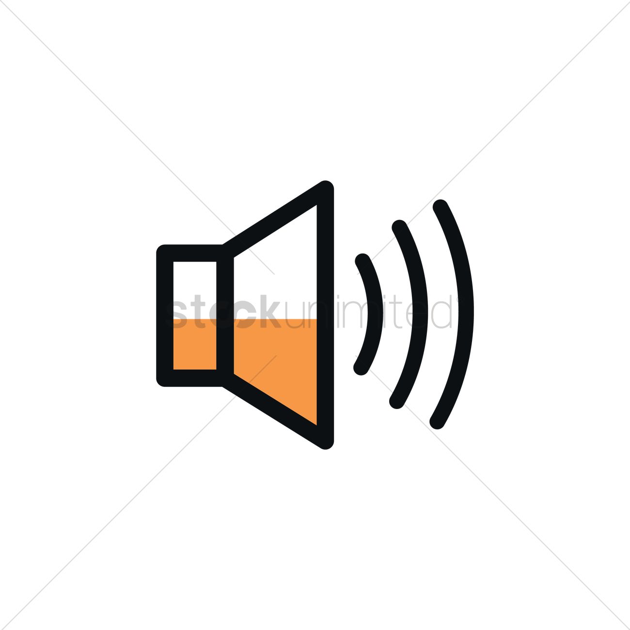 1300x1300 Volume Speaker Icon Vector Image