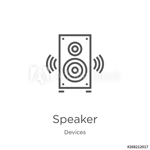 500x500 Speaker Icon Vector From Devices Collection Thin Line Speaker