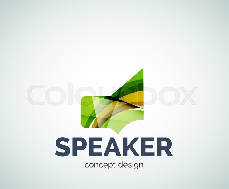 800x661 Speaker Logo Business Branding Icon, Stock Vector Colourbox