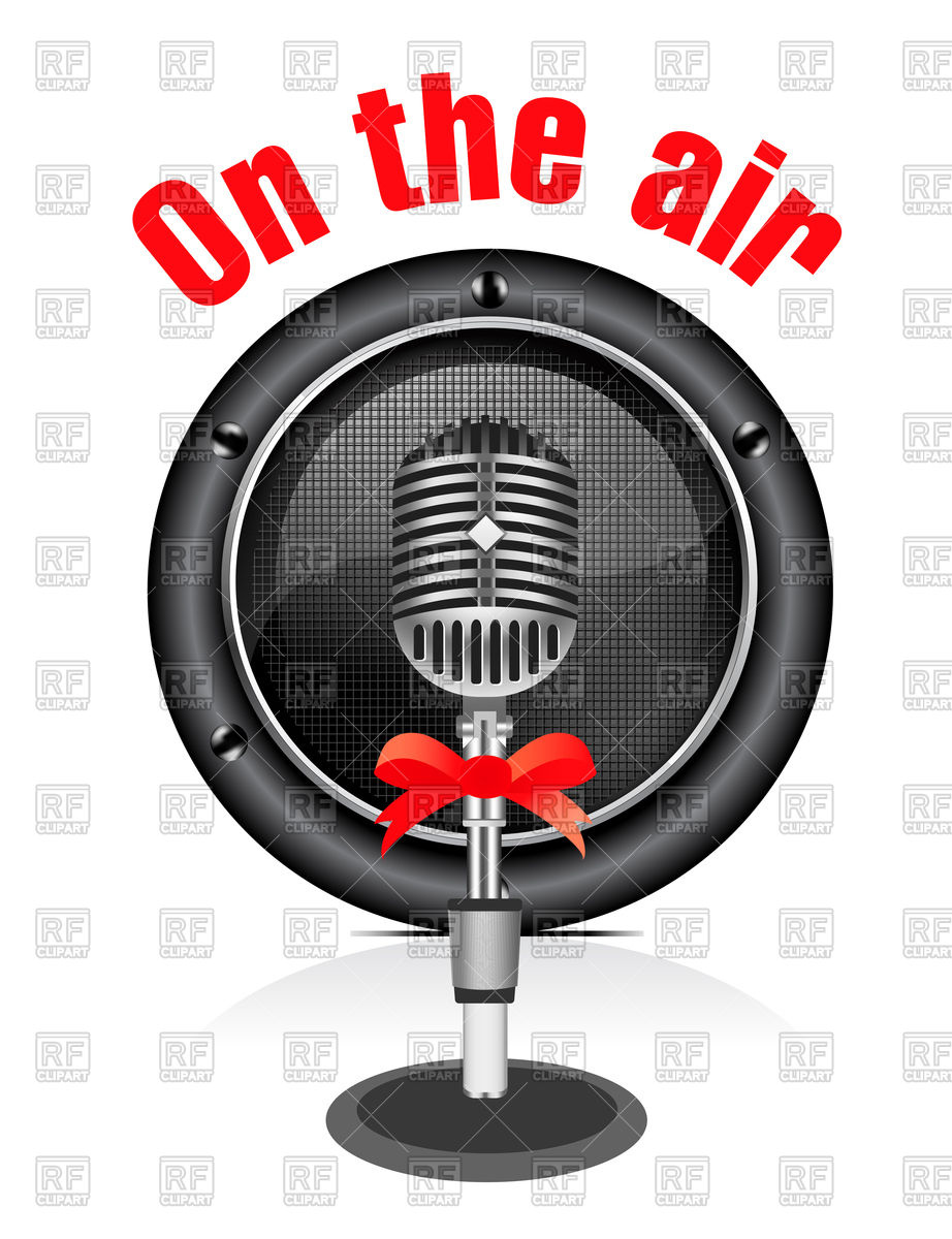 922x1200 Retro Microphone With Speaker Vector Image Of Icons And Emblems