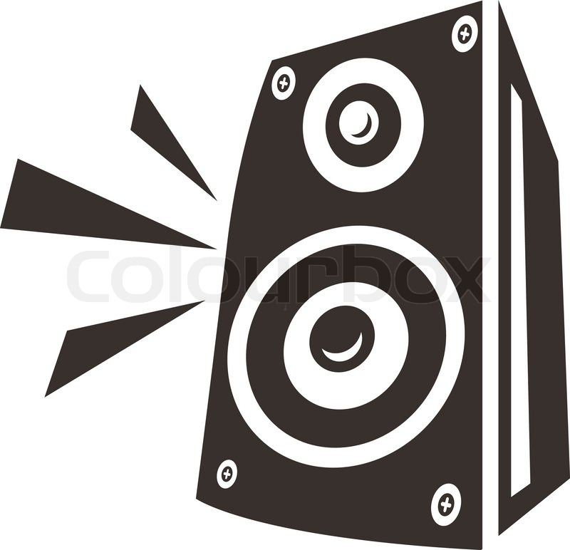 800x772 Silhouette Style Loud Speaker Stock Vector Colourbox