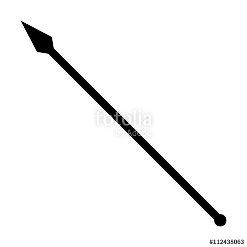 Medieval Spear Weapon With Pointed Head Flat Icon For Games 500x500 Medieval Spear Weapon With Pointed Head Flat Icon For Games